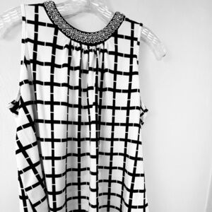 Per Seption Top. Black/ White. Sz M.